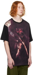 Yohji Yamamoto Black Printed T-Shirt