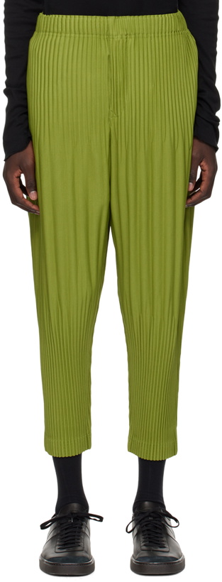 Photo: HOMME PLISSÉ ISSEY MIYAKE Green Monthly Color December Trousers