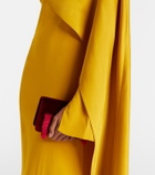 Taller Marmo Mounia caped crêpe cady gown