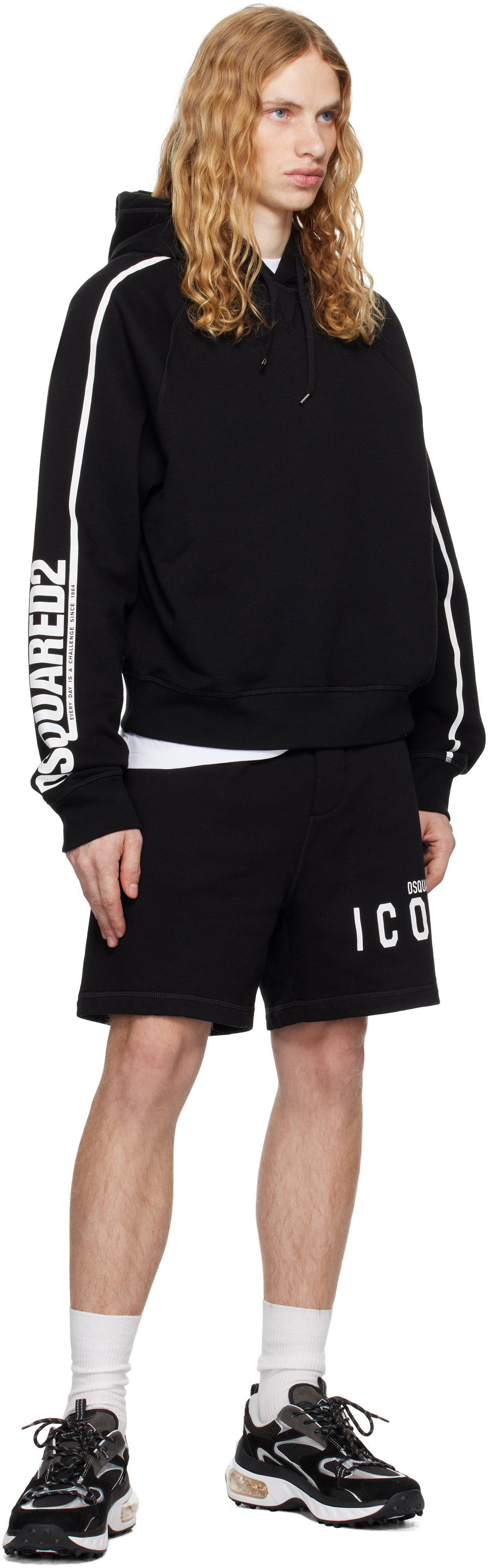 Dsquared2 Black Cipro Raglan Fit Hoodie