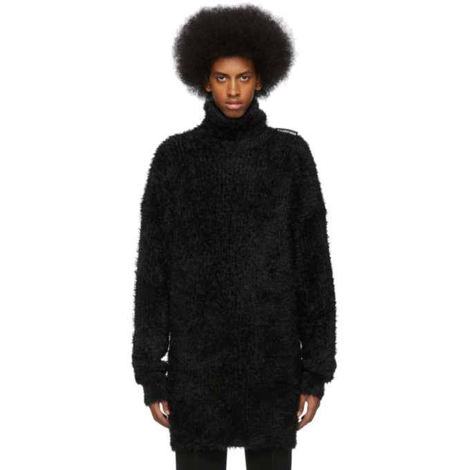 Photo: Balenciaga Black Fluffy Knit Turtleneck