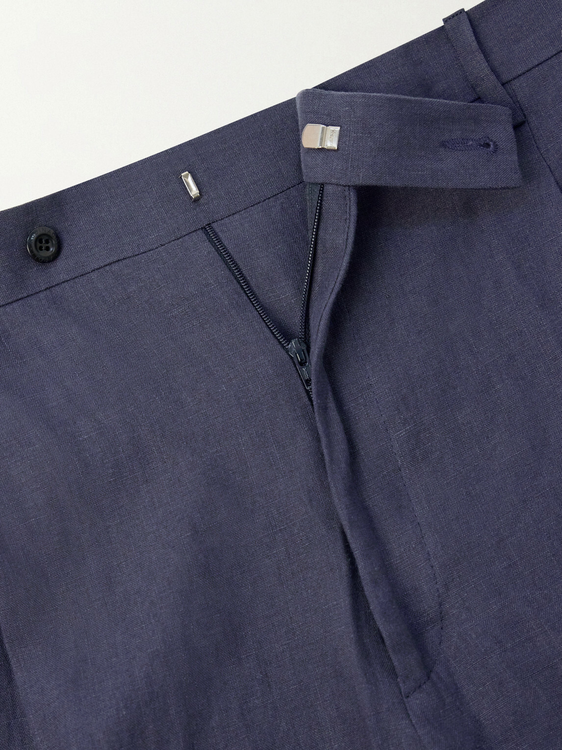 Rubinacci - Ciro Straight-Leg Linen Suit Trousers - Blue