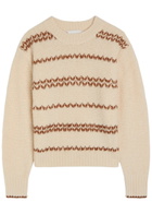 Isabel Marant étoile Roxane Embroidered Wool-blend Jumper Ecru