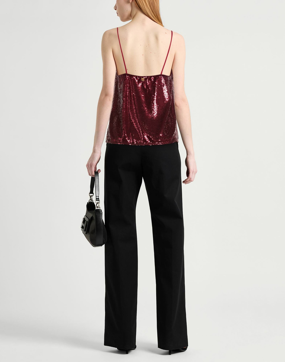 Manila Grace Womens Top Burgundy