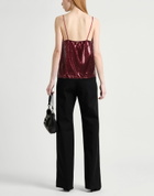 Manila Grace Womens Top Burgundy
