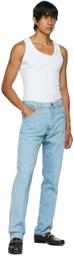 Bianca Saunders Blue Wrangler Edition Replay Jeans