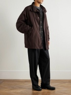 ATON - Garment-Dyed Shell Jacket - Brown