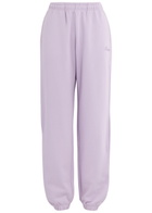 Rotate Sunday Logo-embroidered Cotton Sweatpants Purple