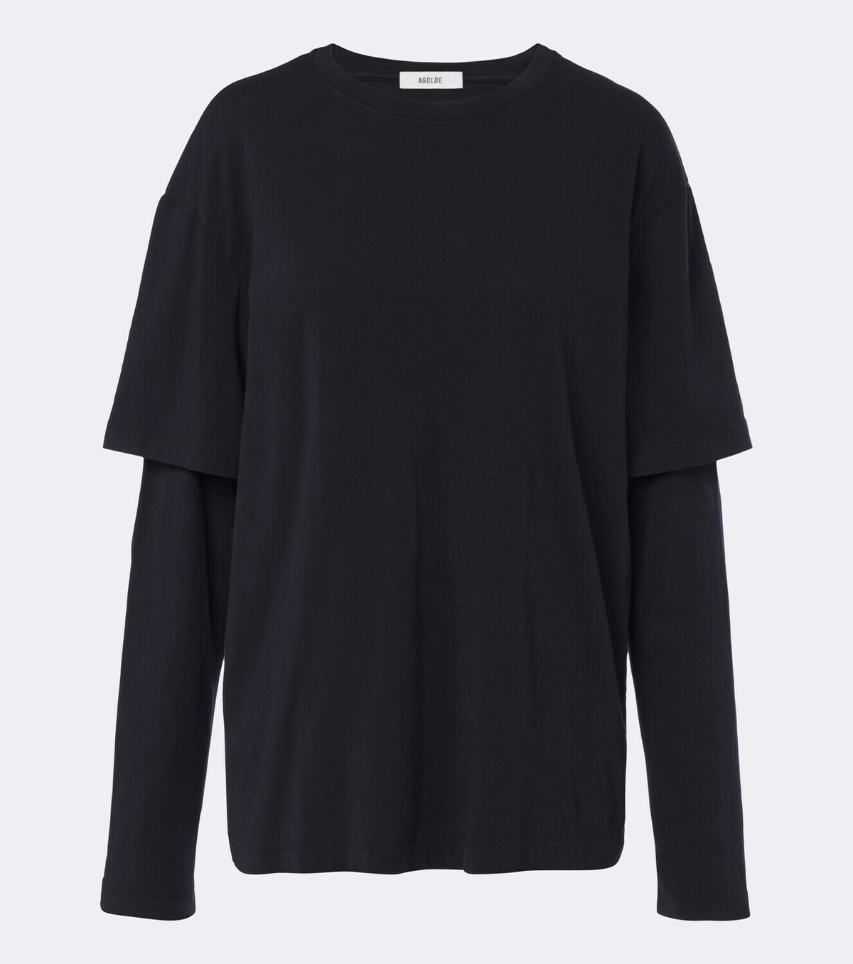 Agolde Lois layered cotton jersey T-shirt