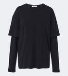 Agolde Lois layered cotton jersey T-shirt