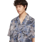 Rhude Blue Wolf Print Shirt