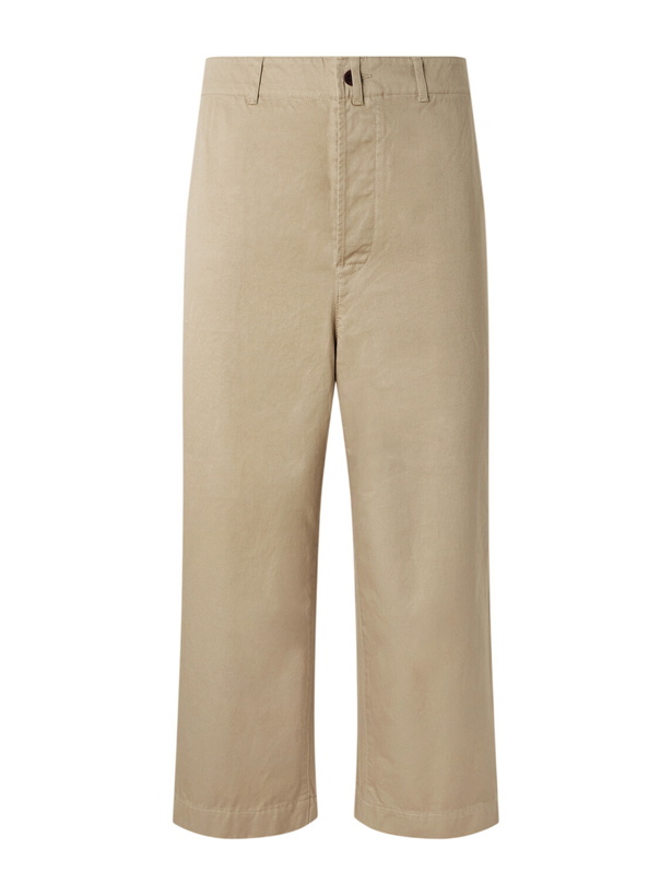 Photo: Junya Watanabe - Straight-Leg Garment-Dyed Cotton-Gabardine Trousers - Neutrals