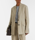Toteme Frayed linen blazer