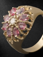Pearls Before Swine - Jää Gold, Sapphire and Diamond Signet Ring - Gold