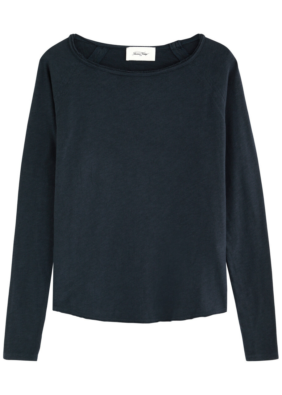 American Vintage Sonoma Slubbed Cotton top Navy