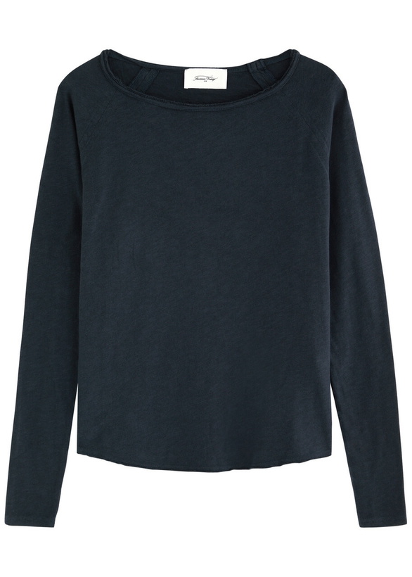 Photo: American Vintage Sonoma Slubbed Cotton top Navy