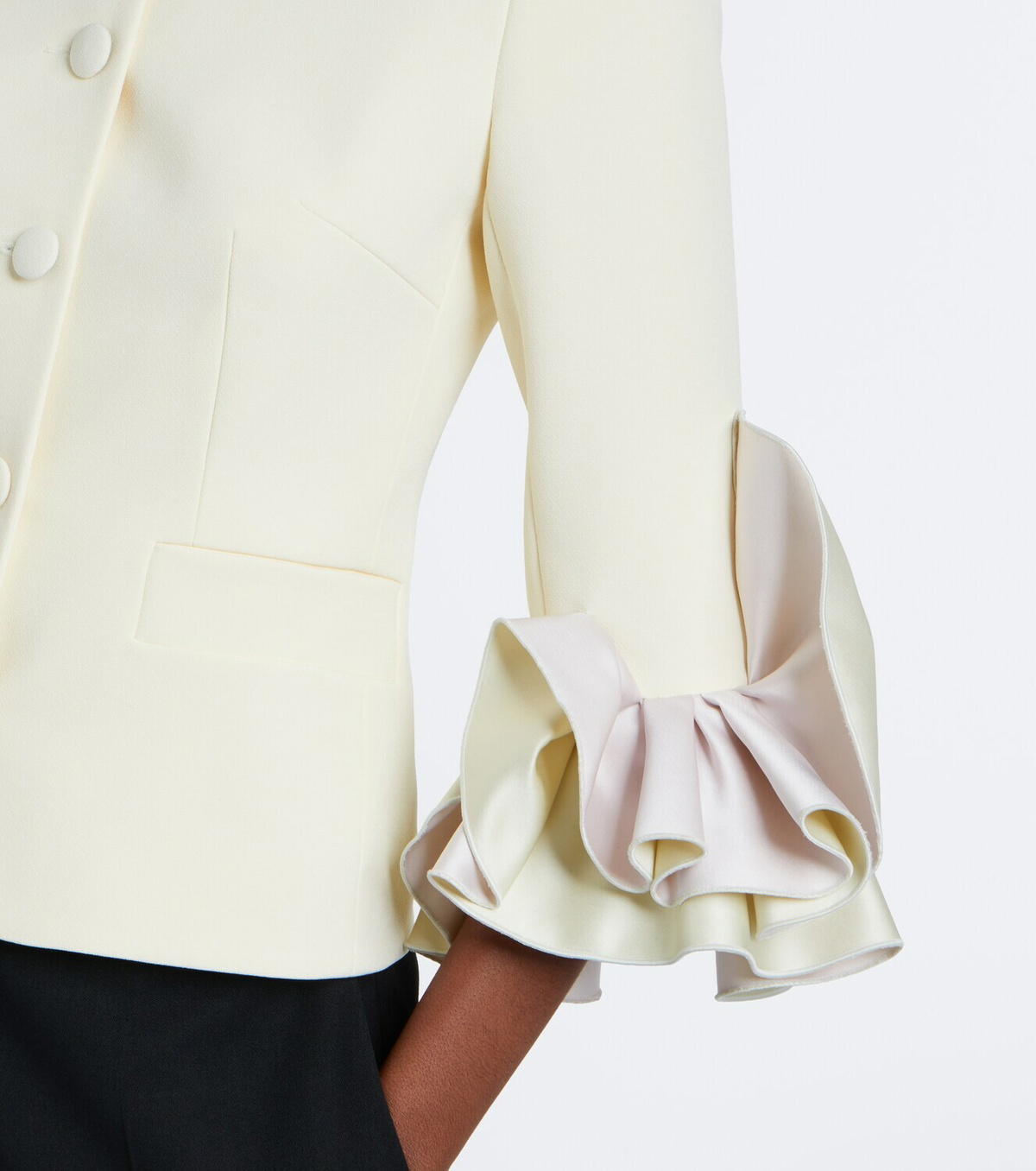 Safiyaa Omona duchesse-trimmed crêpe blazer