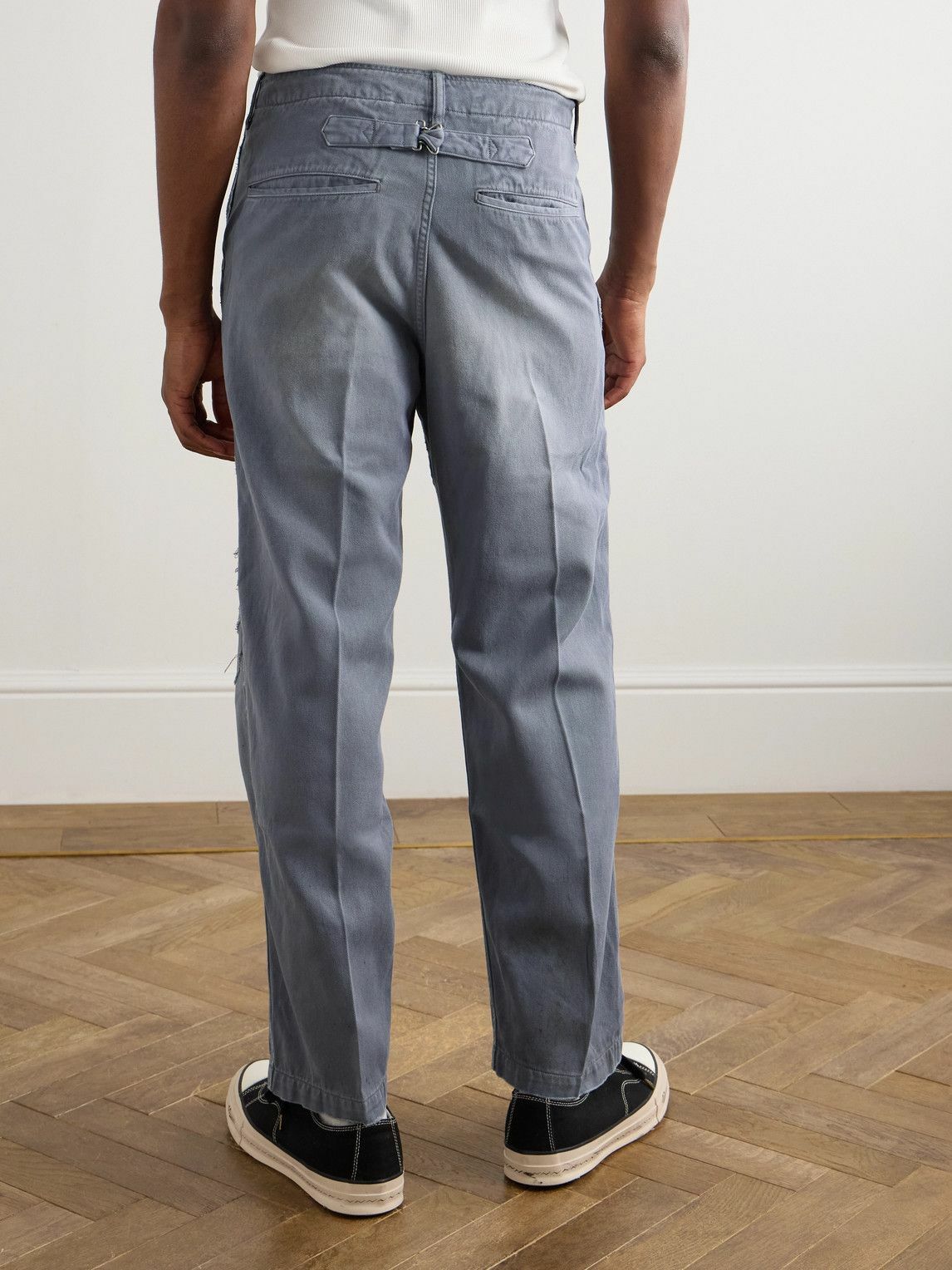Visvim - Crash Straight-Leg Distressed Cotton-Twill Chinos