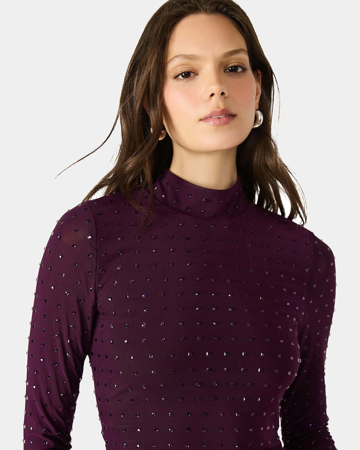 Steve Madden Melvina Top Long Sleeve Tops in Purple