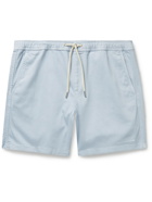 NN07 - Gregor Stretch-Cotton Twill Drawstring Shorts - Blue