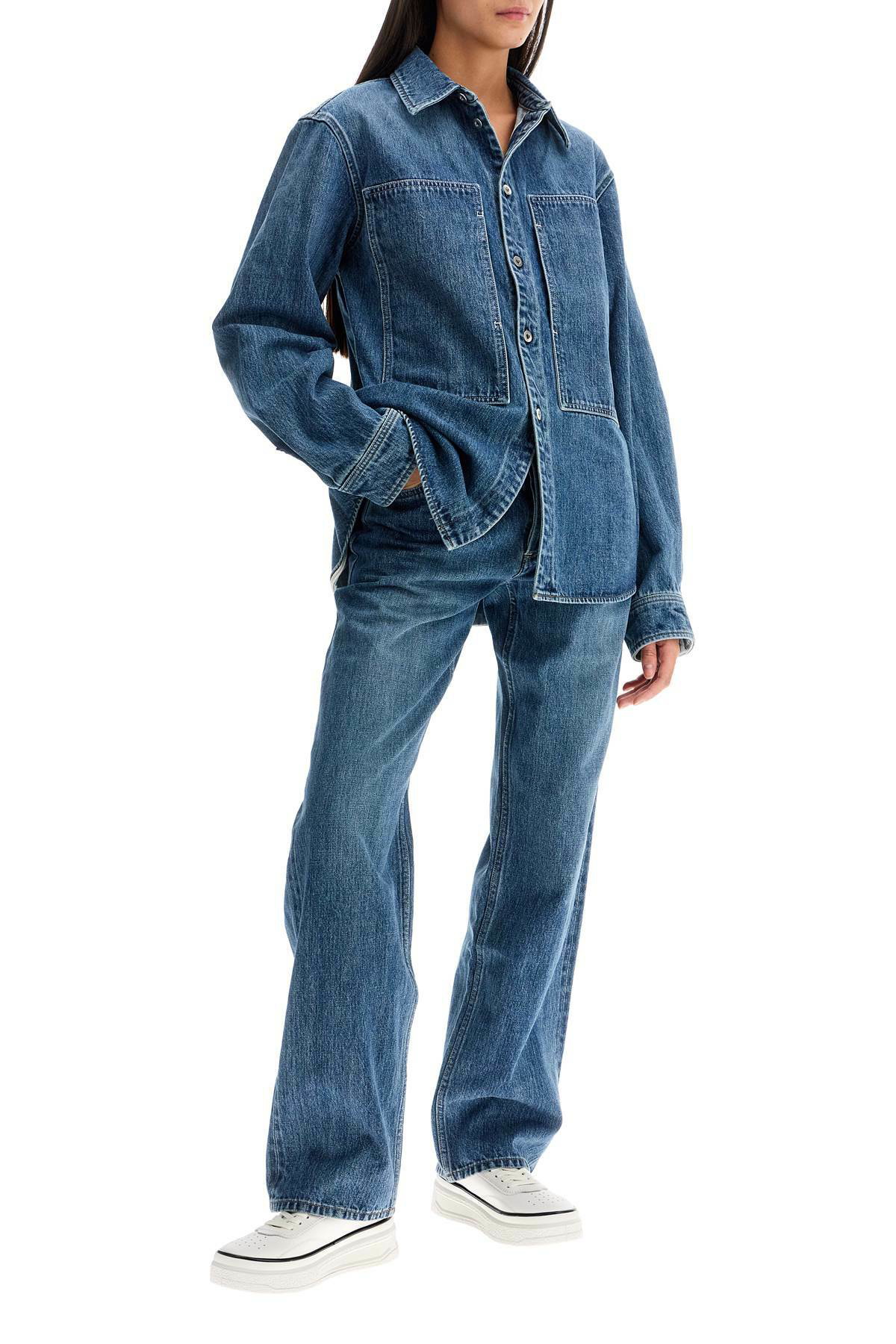 JIL SANDER loose fit straight cut jeans Blue Jil Sander