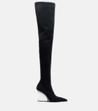 Balmain Knitted wedge over-the-knee boots