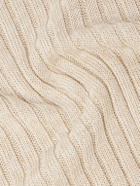 Federico Curradi - Ribbed Linen and Organic Cotton-Blend Sweater - Neutrals