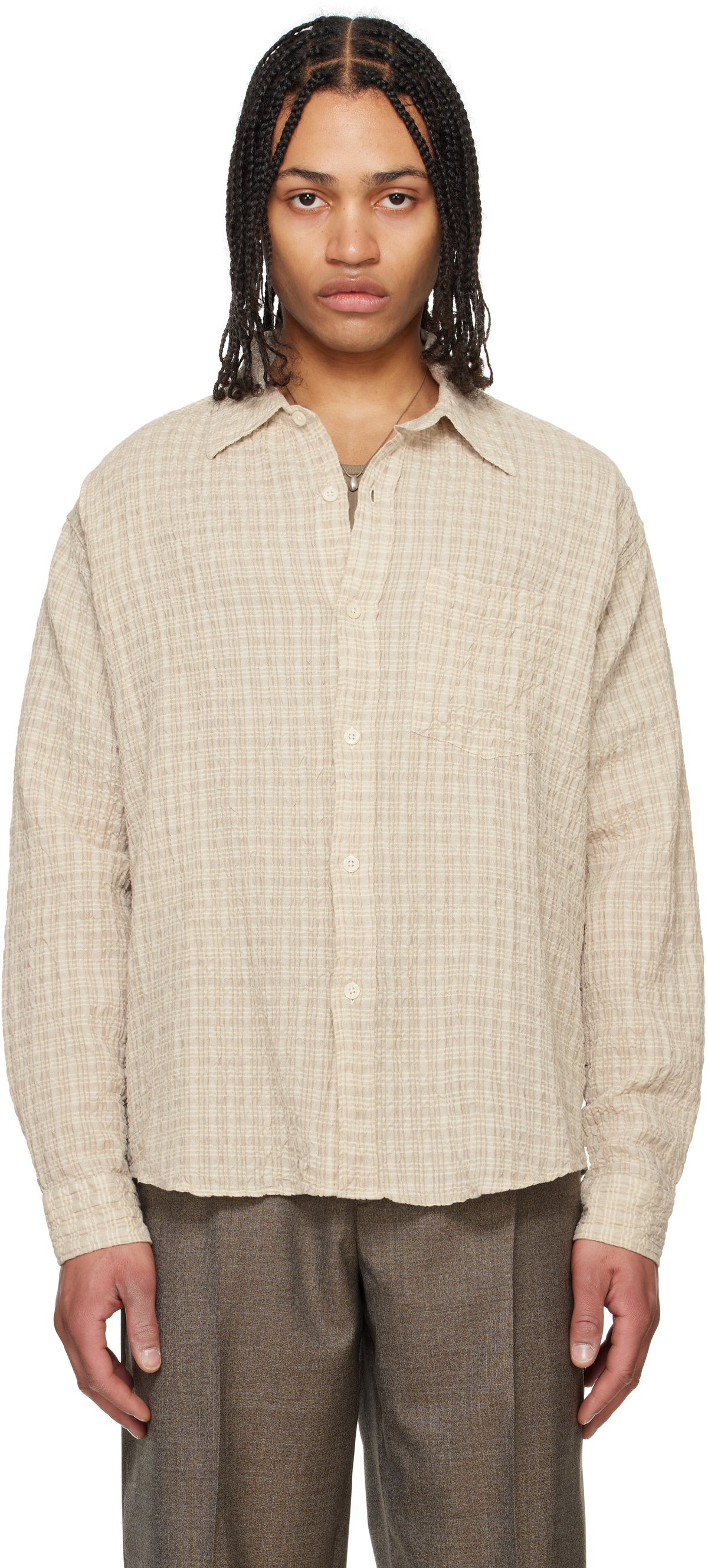 mfpen Beige Executive Shirt mfpen