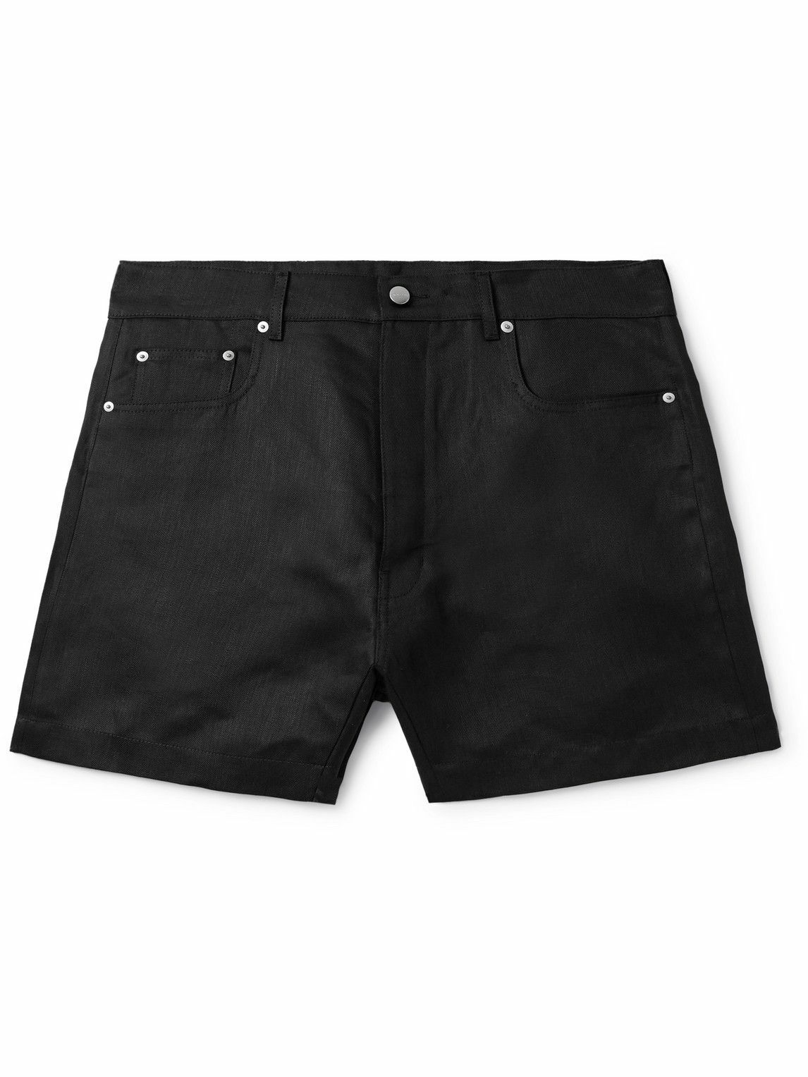 Rick Owens - Geth Wide-Leg Linen-Twill Shorts - Black Rick Owens