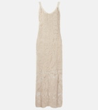Brunello Cucinelli Dazzling Water Lillies knitted midi dress