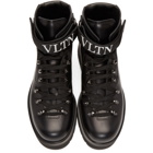 Valentino Black Valentino Garavani VLTN Lace-Up Boots