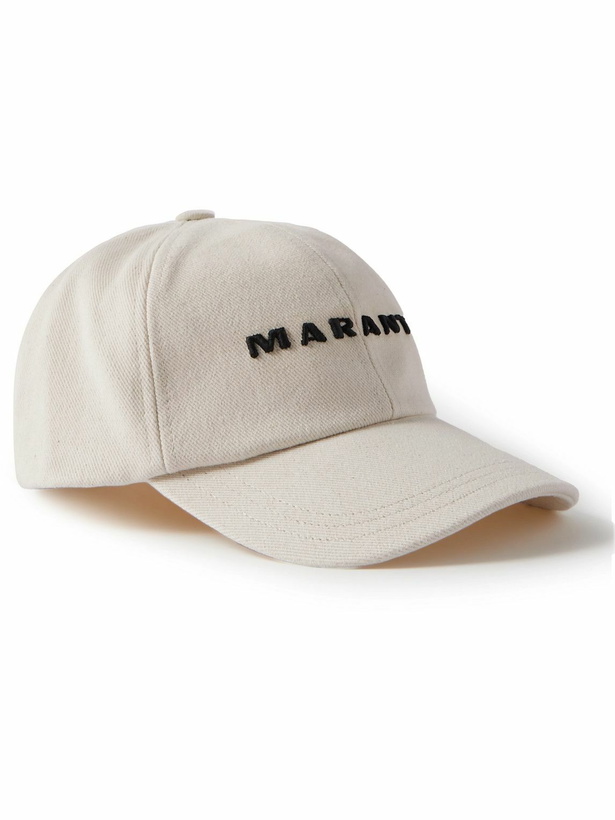 Photo: Isabel Marant - Tyron Logo-Embroidered Cotton-Gabardine Cap - Neutrals