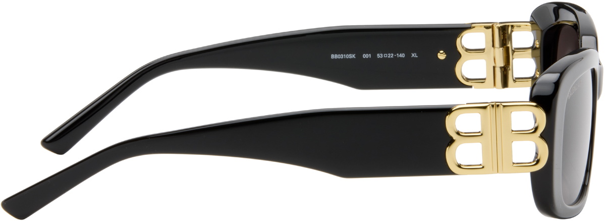 Balenciaga Black Rectangular Sunglasses