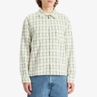 Bram's Fruit Men's Tea Cloth Overshirt in White/Green