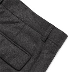 Sandro - Grey Tapered Wool-Flannel Trousers - Gray