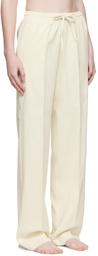 ASCENO Off-White Aurelia Lounge Pants