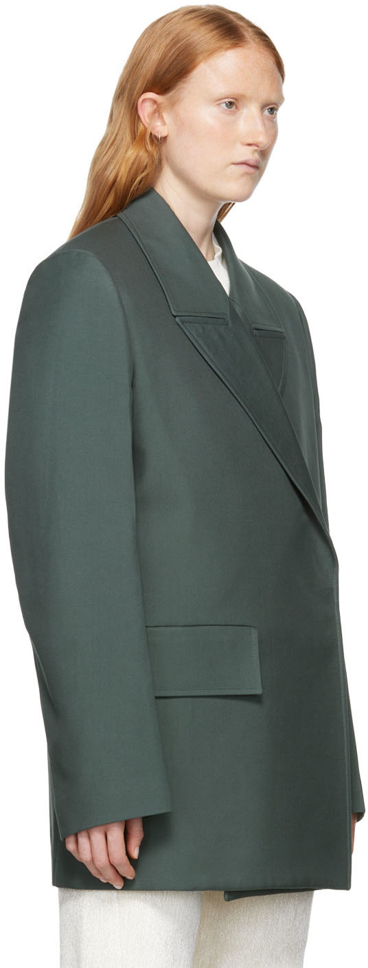 Jil Sander Green Cotton Blazer Jil Sander