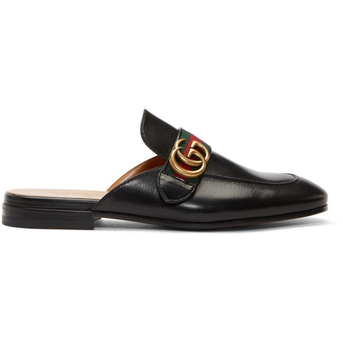 Photo: Gucci Black GG Princetown Slippers