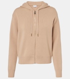 Moncler Zip-up wool and cashmere hoodie
