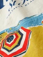 Rhude - Beach Club Logo-Print Cotton-Terry Hoodie - Neutrals