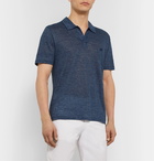 Vilebrequin - Pyramid Slub Linen-Jersey Polo Shirt - Blue