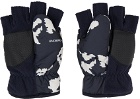 Undercover Navy Graphic Print Gloves