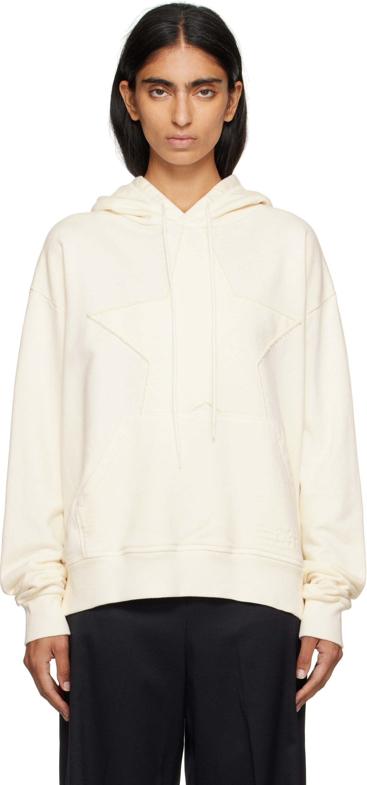 まめたページ MM6 Maison Margiela Black Studded Hoodie MM6 Maison Margiela