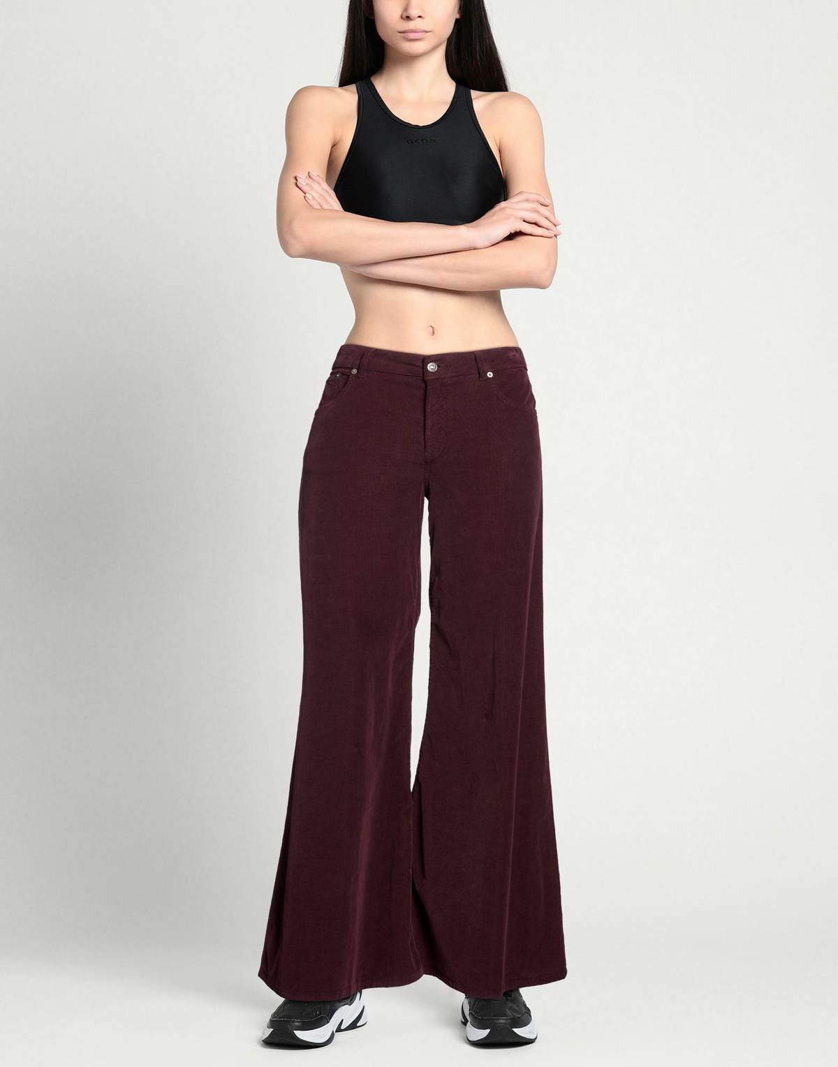 Dondup Womens Pants Burgundy
