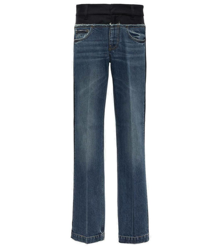Photo: Stella McCartney Paneled high-rise straight jeans