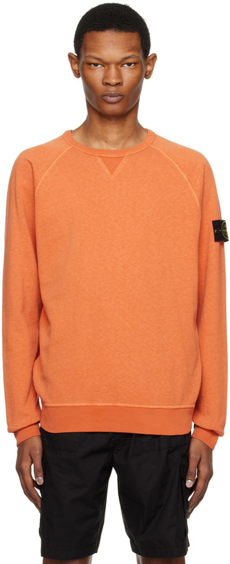 Photo: Stone Island Orange Patch Sweatshirt