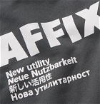 AFFIX - Logo-Print Fleece-Back Cotton-Jersey Hoodie - Gray