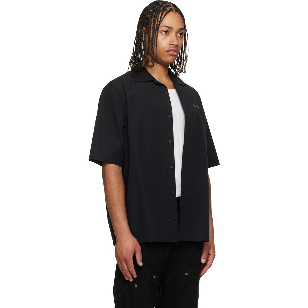 Off-White Black Metal Arrow Poplin Bowling Shirt