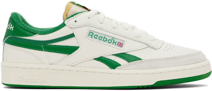 Photo: Reebok Classics Off-White & Green Club C Revenge Vintage Sneakers