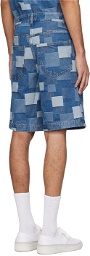 A.P.C. Blue Helio Denim Shorts